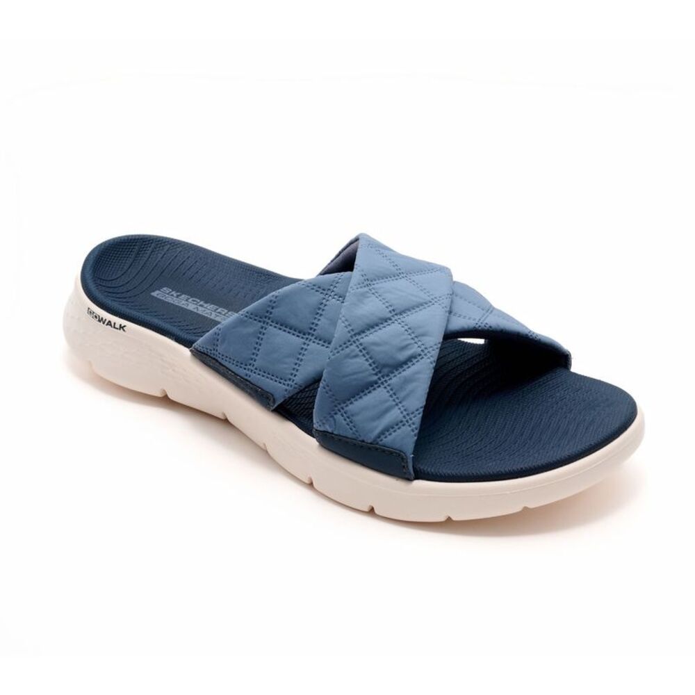 Skechers Women's Sz 10 GO WALK Flex Cozy Fit Crossband Blue